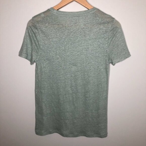 J.  Crew Light Mint Linen Crewneck T-Shirt Size XS - Picture 8 of 9